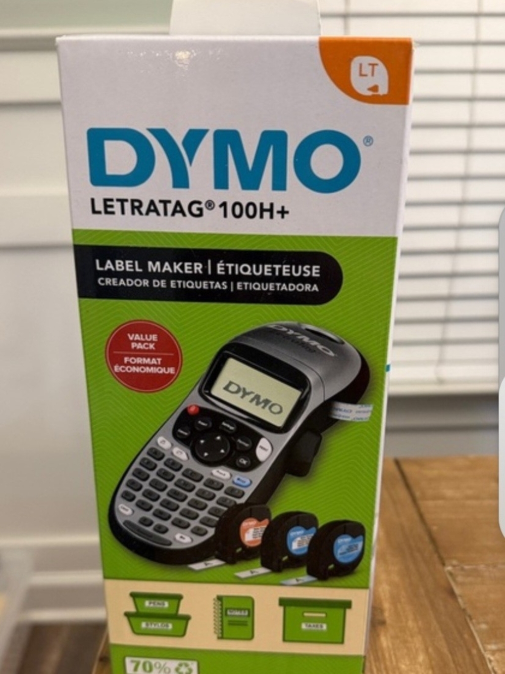 Dymo LetraTag 100H+ Black and Green Handheld Label Maker
